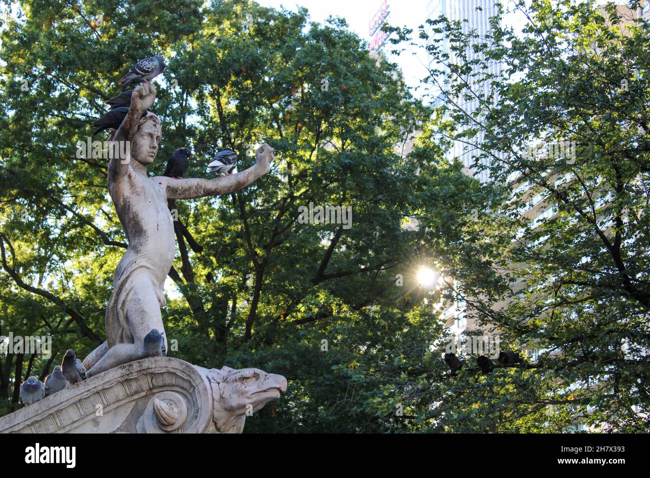 Statues in New York City Central Park Stock Photo Alamy