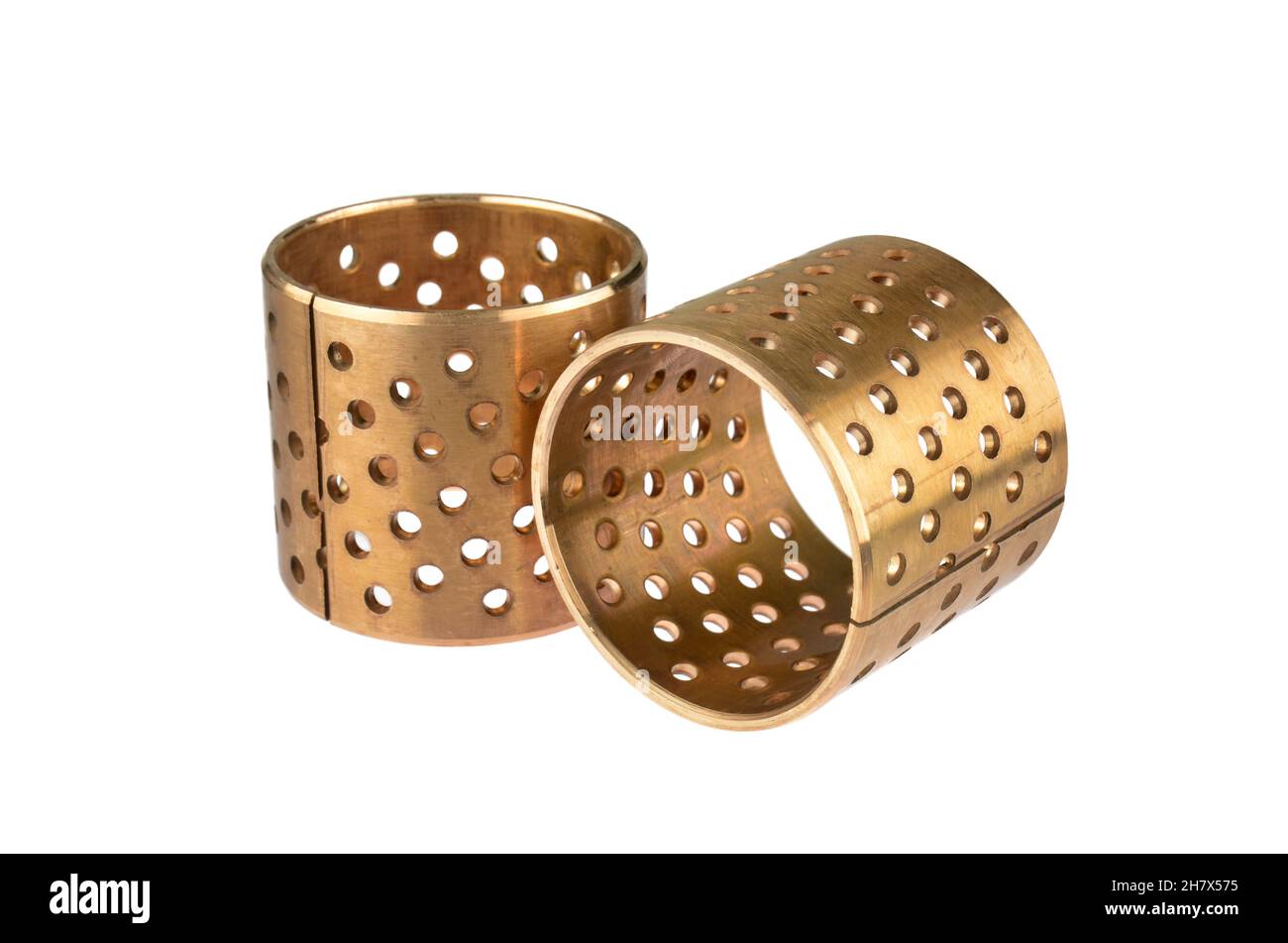 Bronze rod bushing on isolated white background Image Stock Photo Alamy