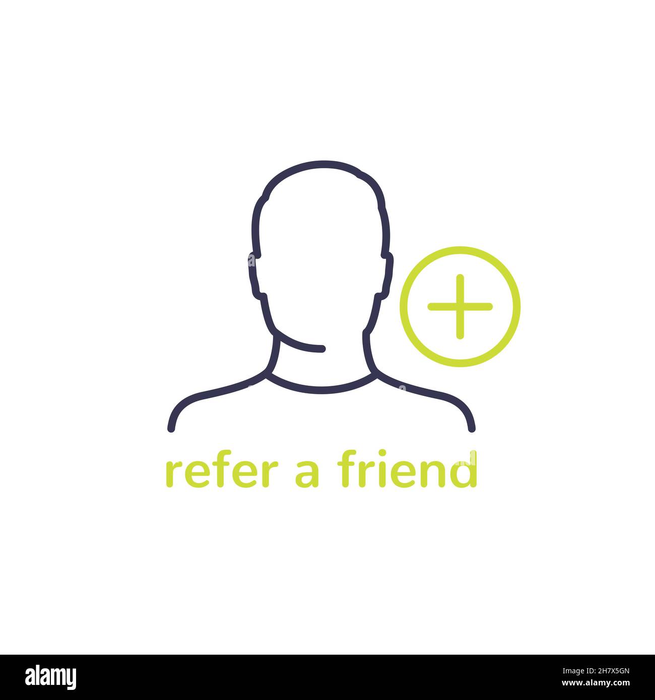refer a friend icon, line vector design Stock Vector
