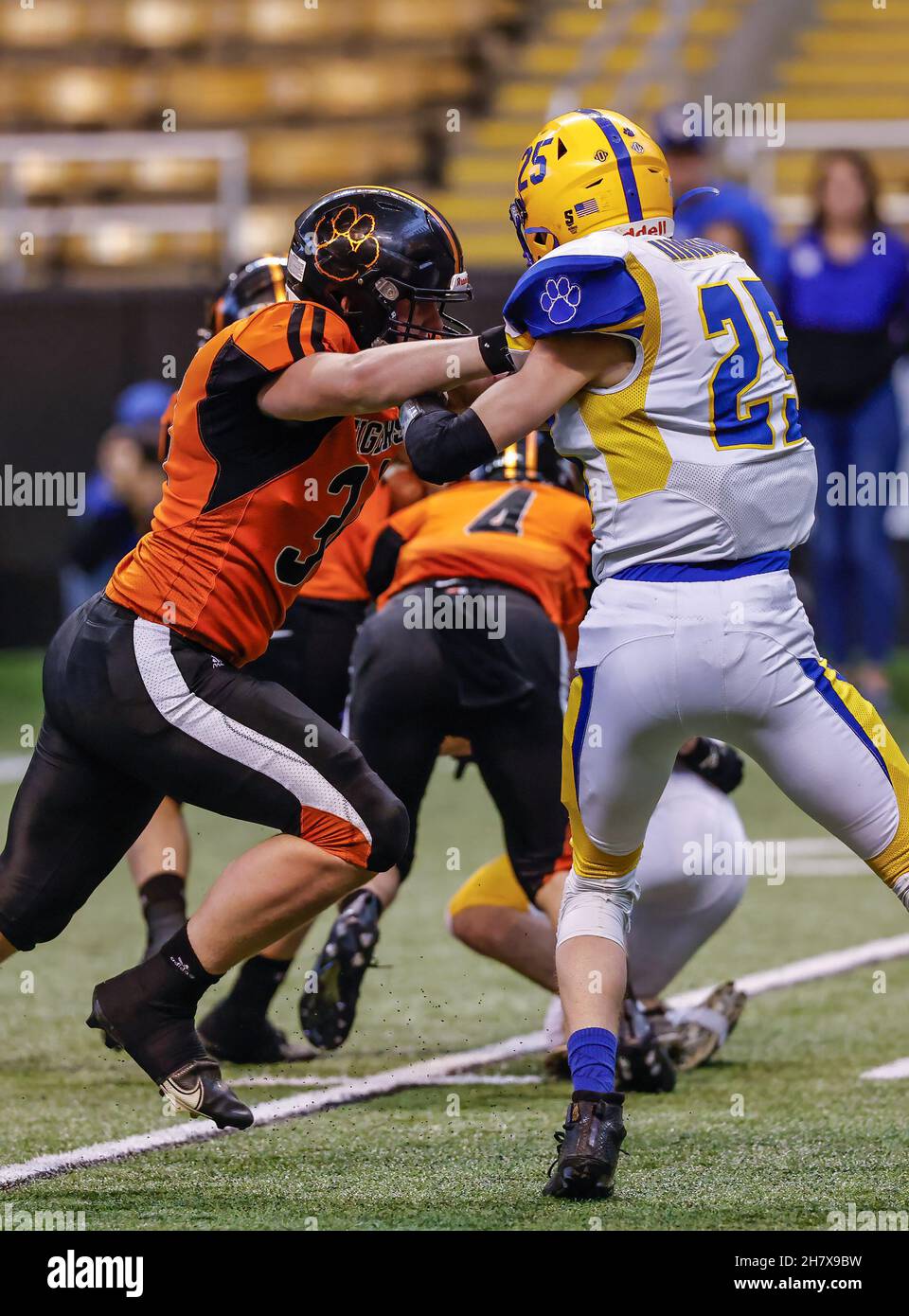 Football Action with Carey vs Kendrick High School at the Idaho State Football Championship in