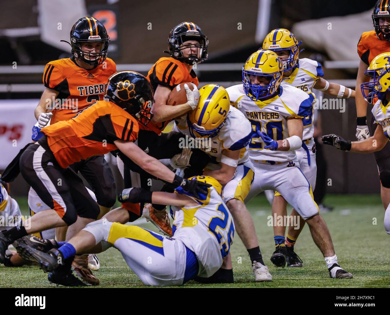 Football Action with Carey vs Kendrick High School at the Idaho State