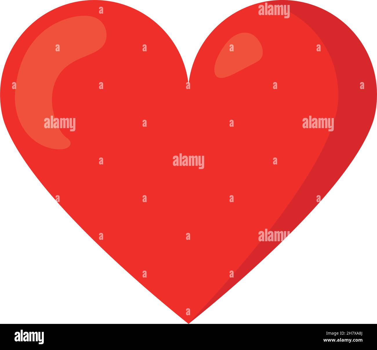 red heart flat icon Stock Vector Image & Art - Alamy