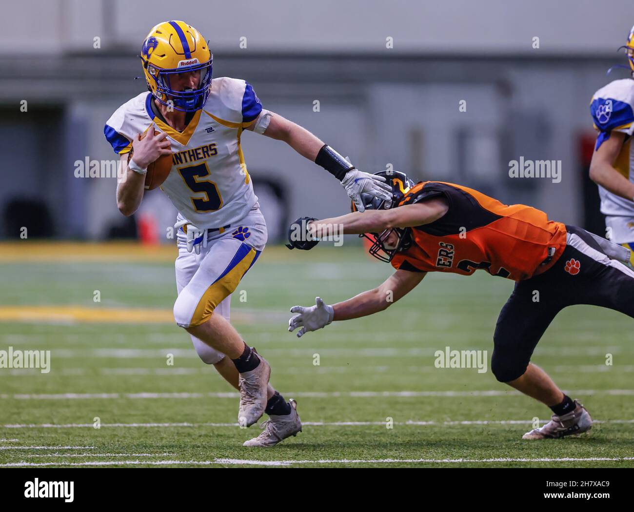 Football Action with Carey vs Kendrick High School at the Idaho State Football Championship in
