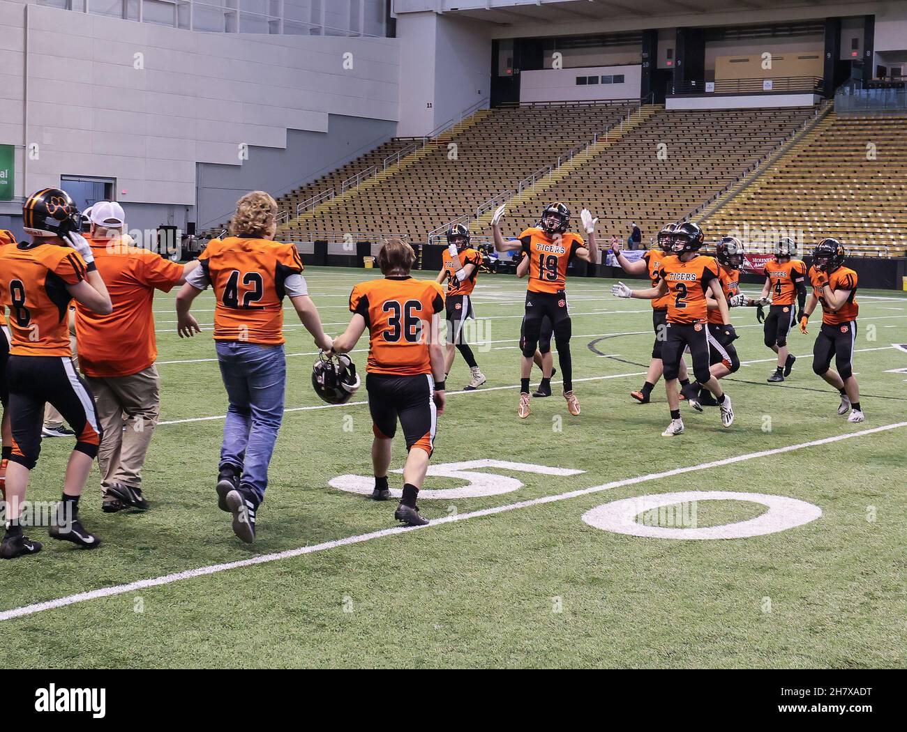Football Action with Carey vs Kendrick High School at the Idaho State