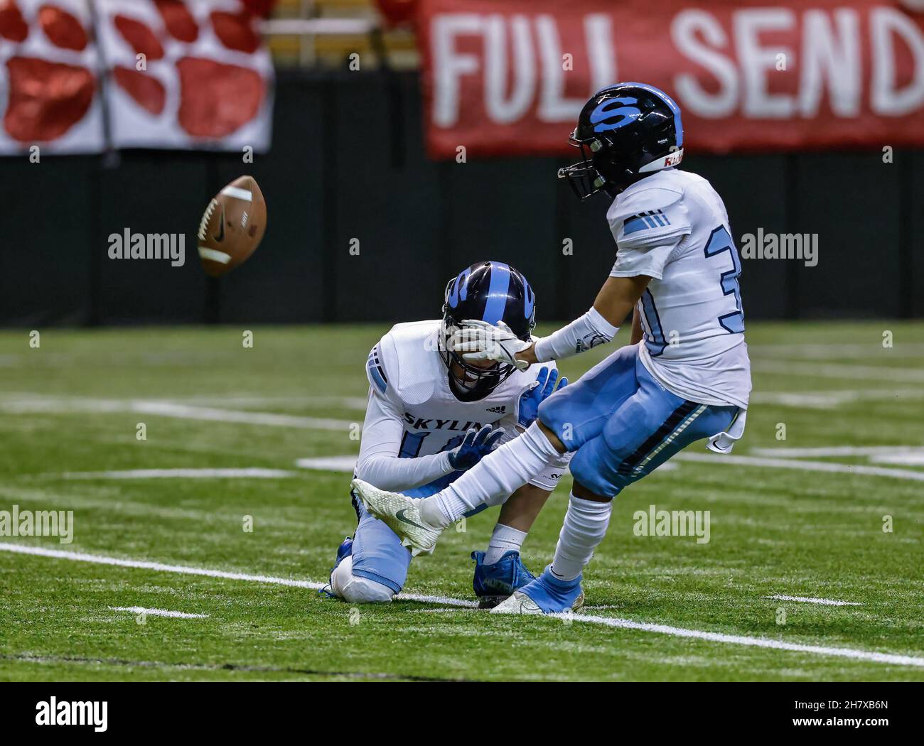 Football action with Skyline vs Sandpoint High School at the Idaho ...