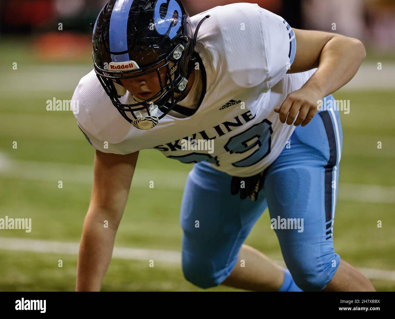 Football action with Skyline vs Sandpoint High School at the Idaho ...