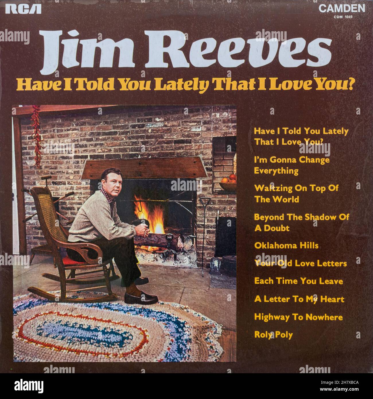 Jim Reeves album Have I Told You Lately That I Love You, vinyl LP record cover by the American singer Stock Photo