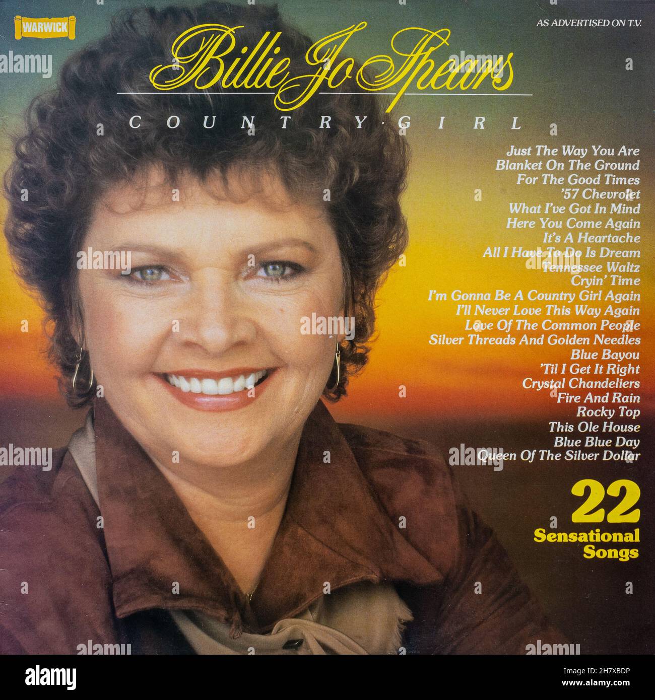 Billie Jo Spears album Country Girl, 1981 vinyl LP record cover Stock Photo