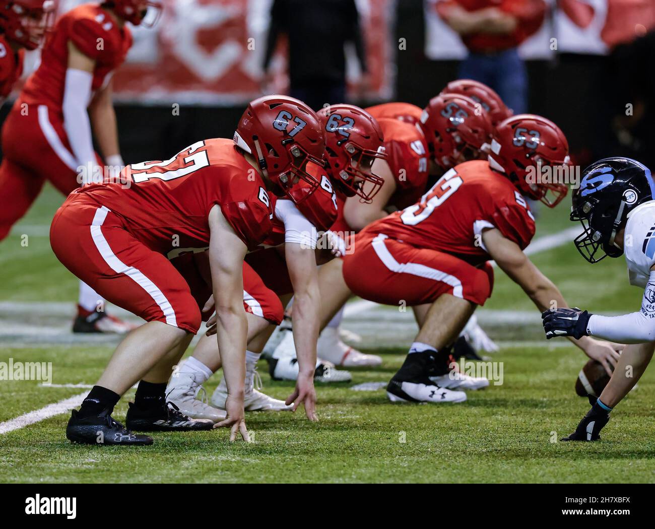 Football action with Skyline vs Sandpoint High School at the Idaho ...