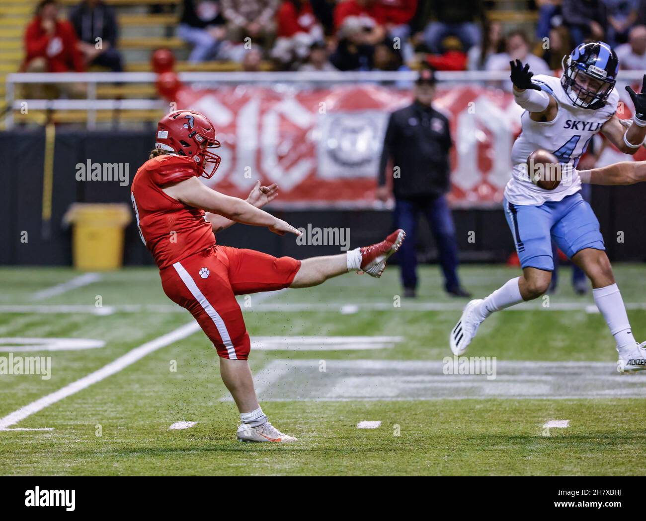 Football action with Skyline vs Sandpoint High School at the Idaho ...