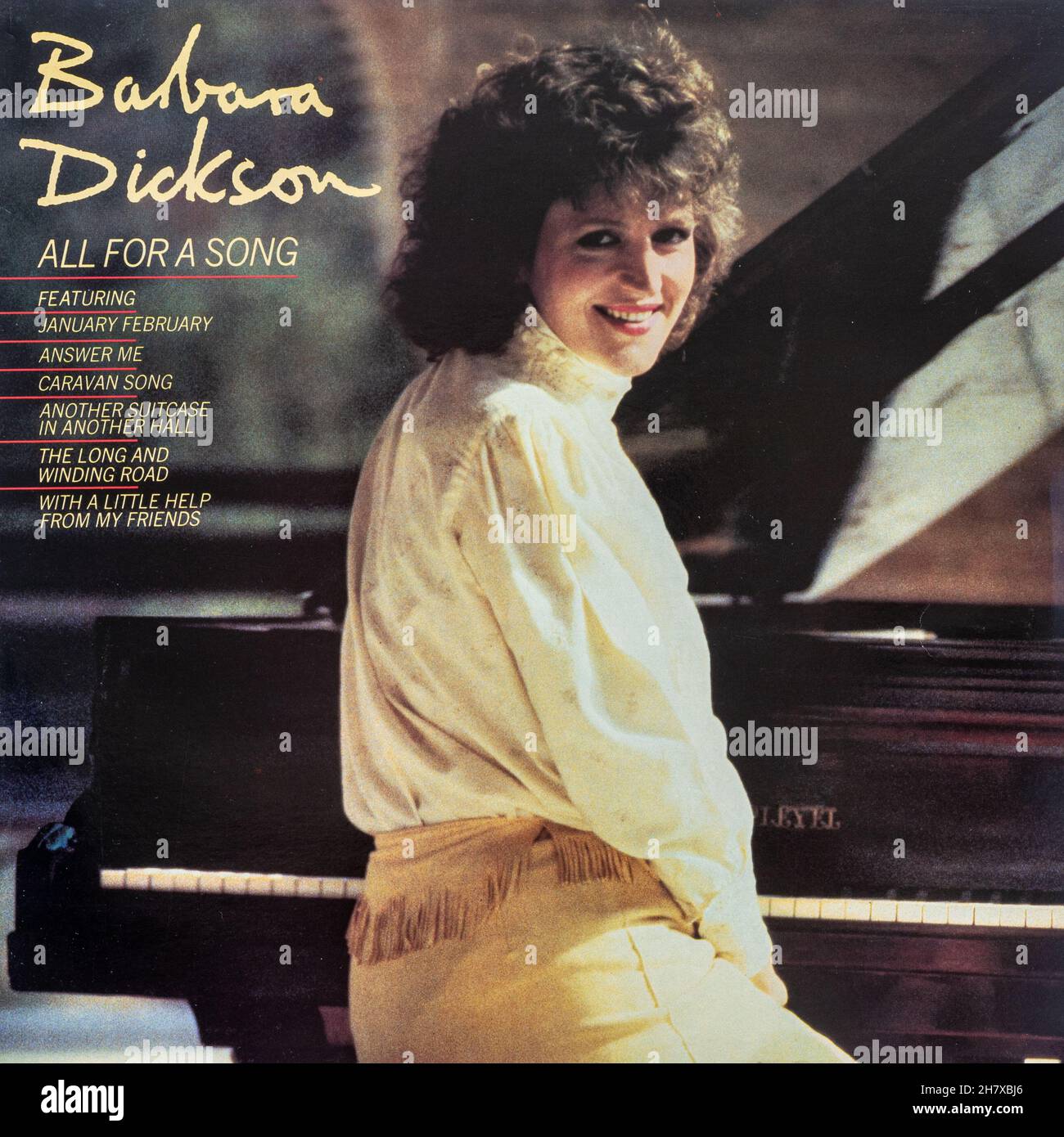 Barbara Dickson All for a Song, 1982 vinyl LP record cover, Scottish singer Stock Photo