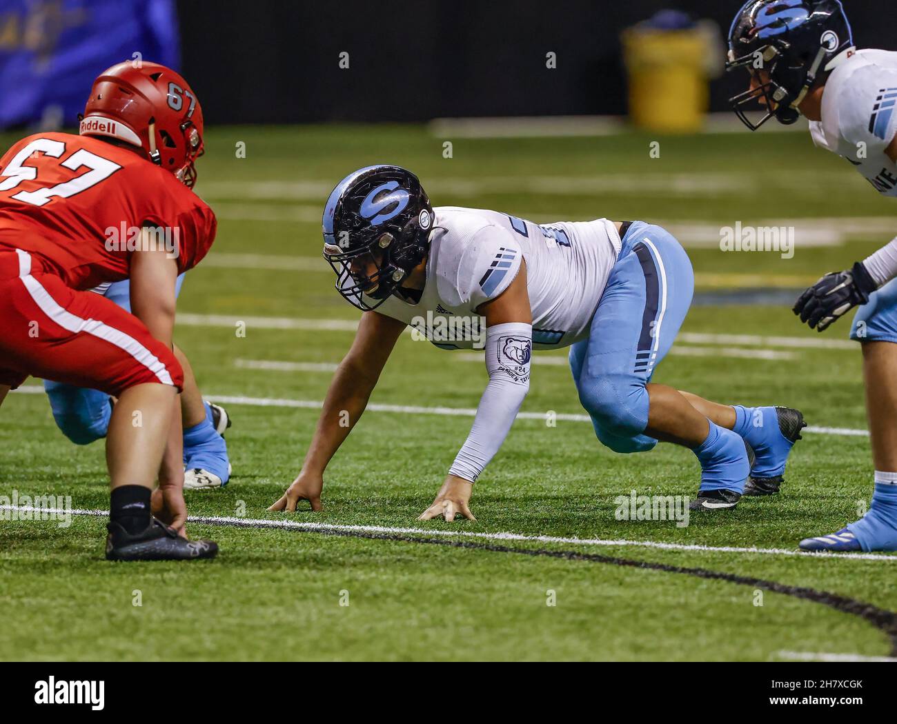 Football action with Skyline vs Sandpoint High School at the Idaho ...