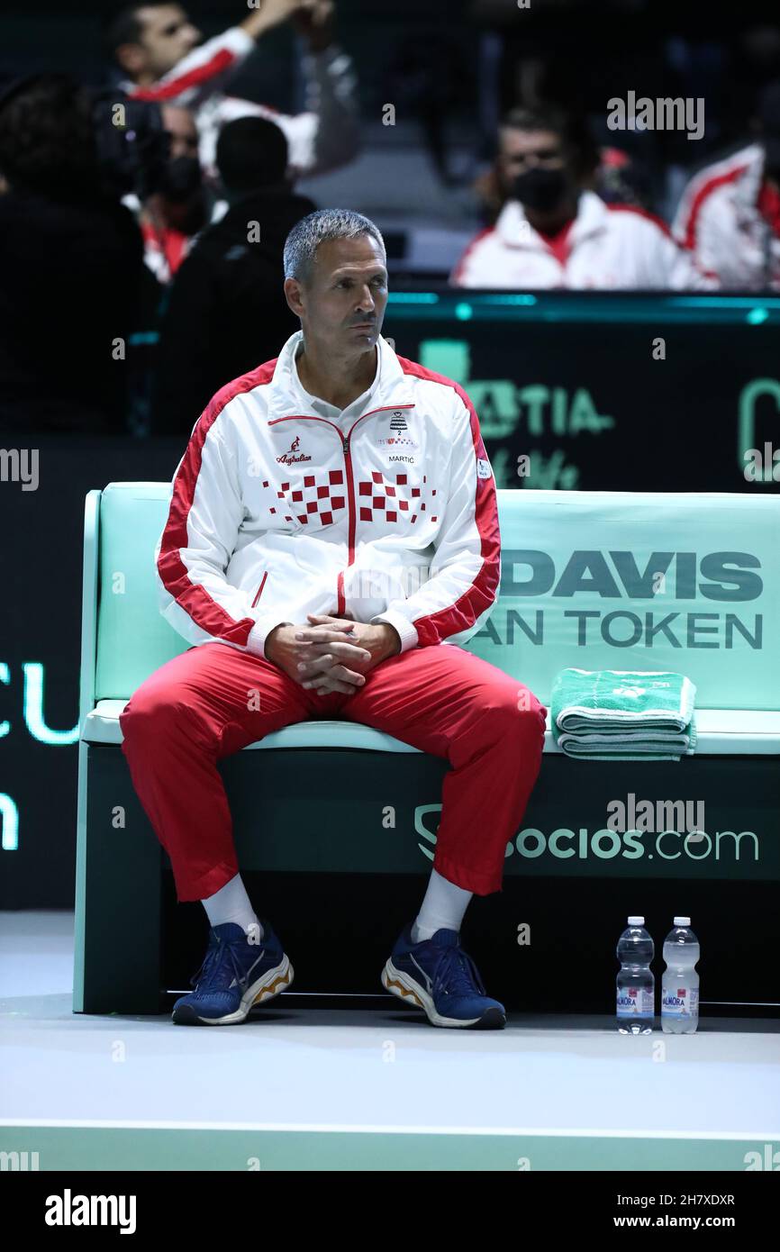 Turin, Italy. 25th Nov, 2021. Vedran Martic, captain of Colombia  looks on during the Davis Cup group E match between Croatia and Australia at Pala Alpitour on November 25, 2021 in Turin, Italy . Credit: Marco Canoniero/Alamy Live News Stock Photo