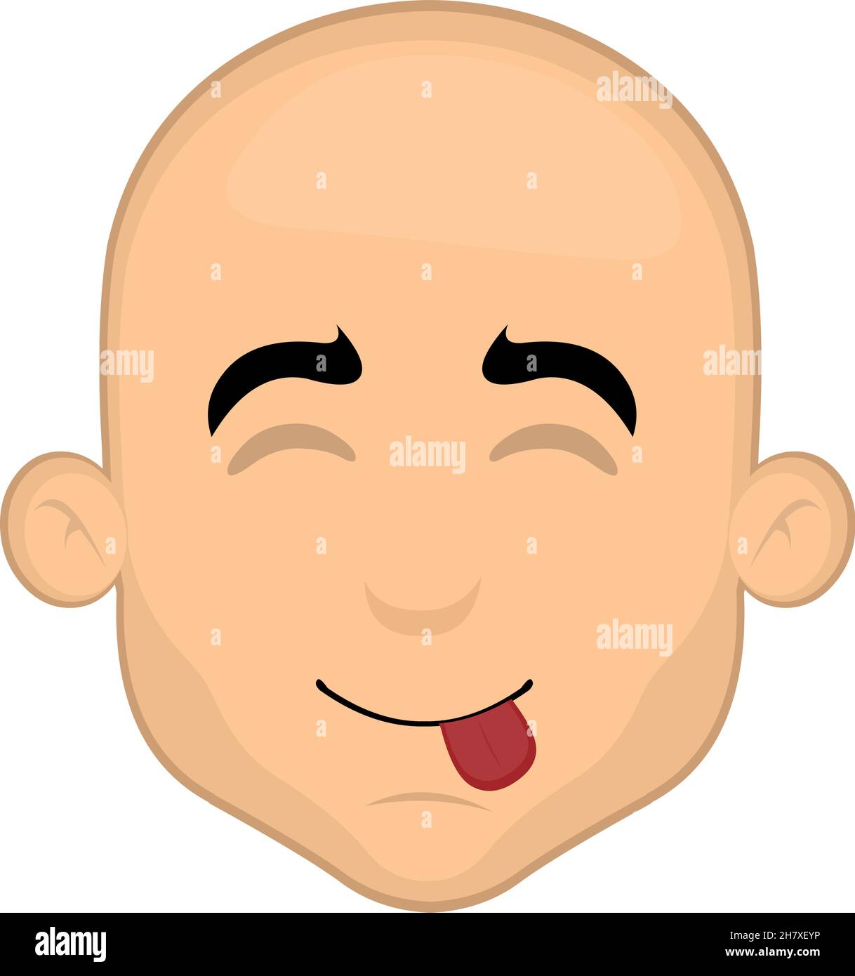 happy man face cartoon