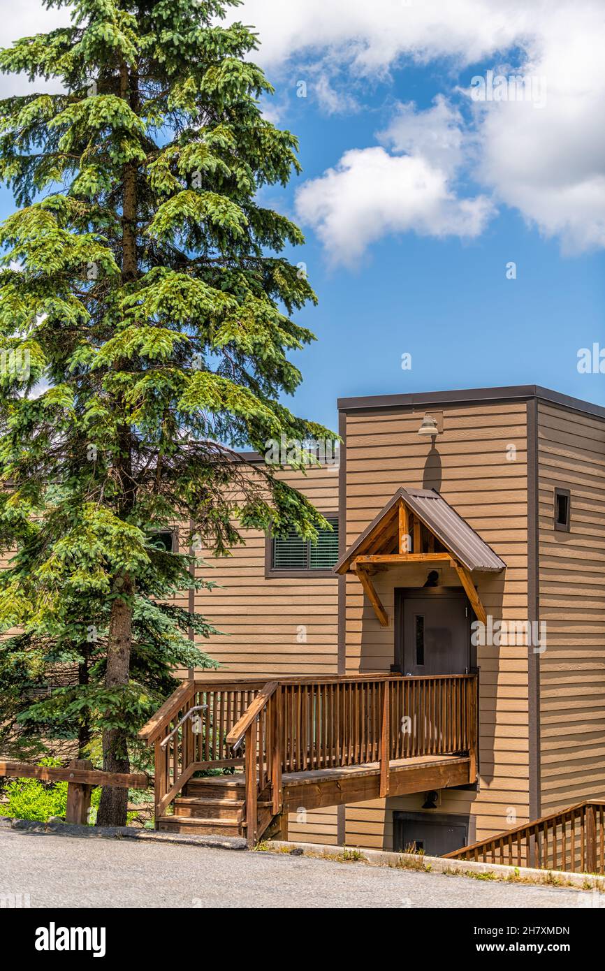 Sugar Mountain ski resort in Banner Elk town city in summer in North