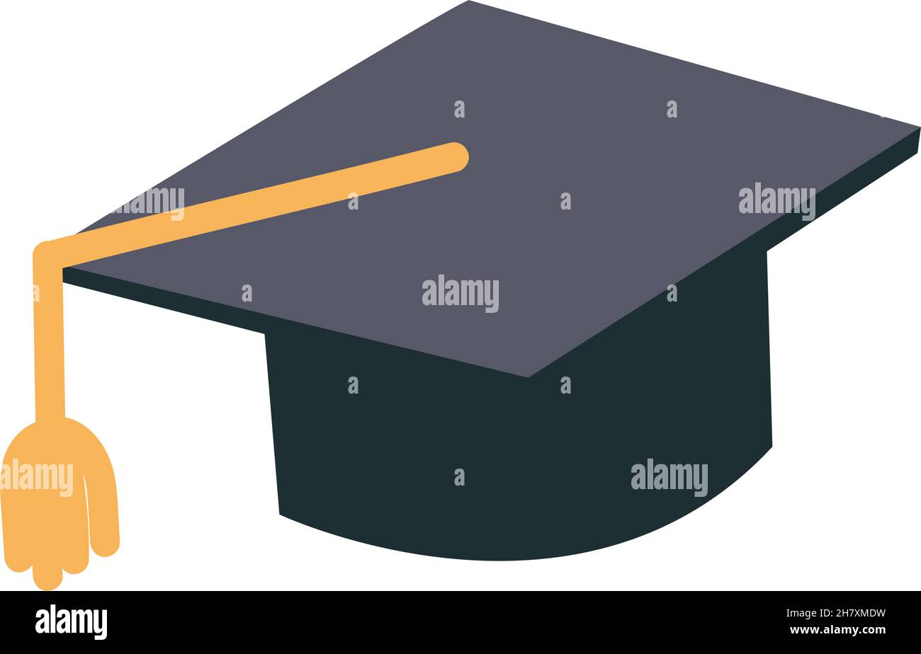 graduation hat flat icon Stock Vector Image & Art - Alamy