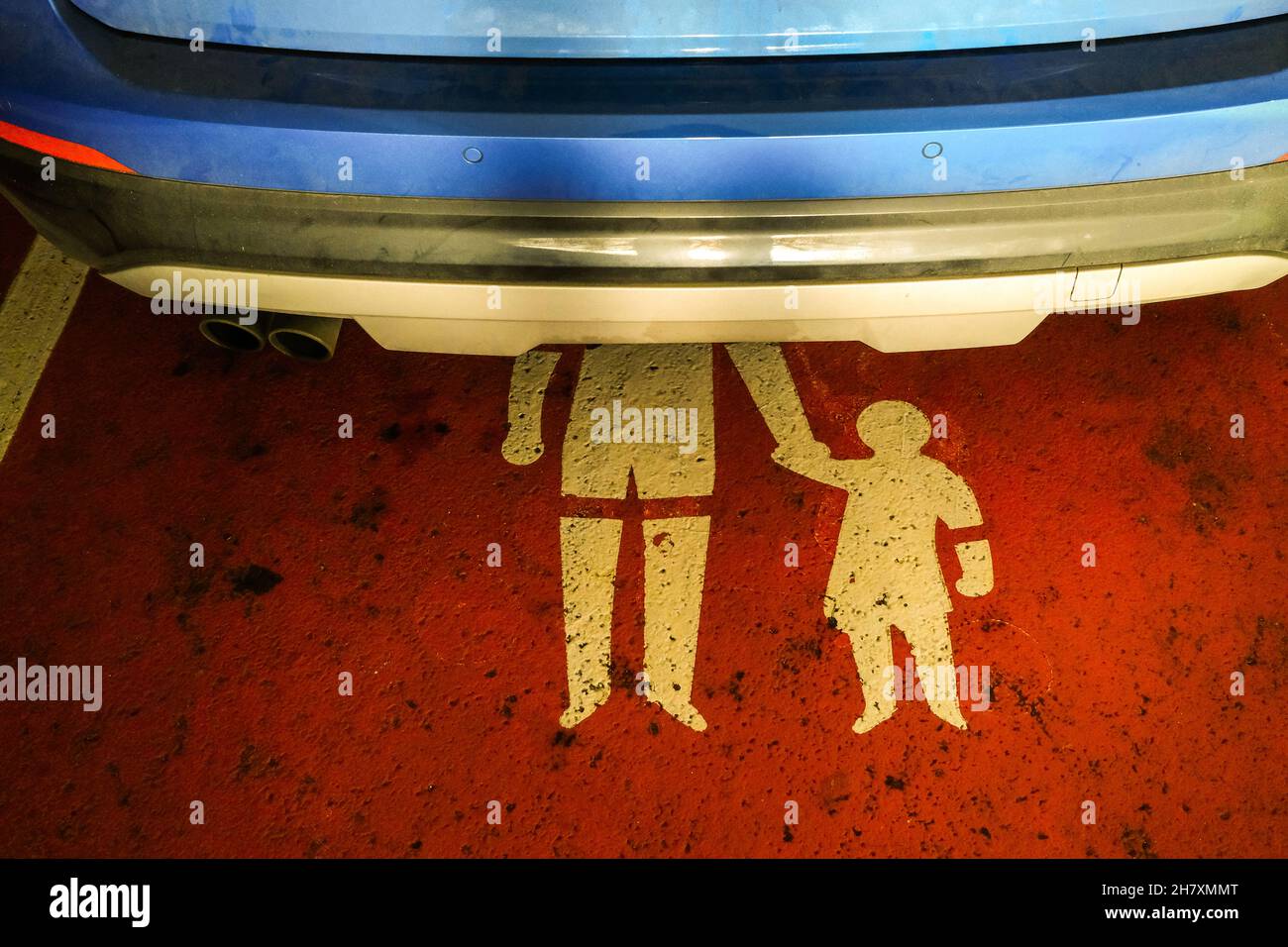 Colourful car parking at Bluewater Shopping centre at Bluewater