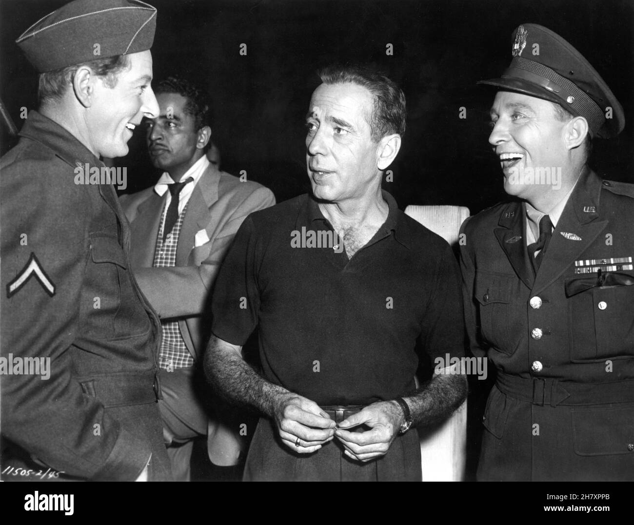 DANNY KAYE Set Visitor HUMPHREY BOGART and BING CROSBY on set candid