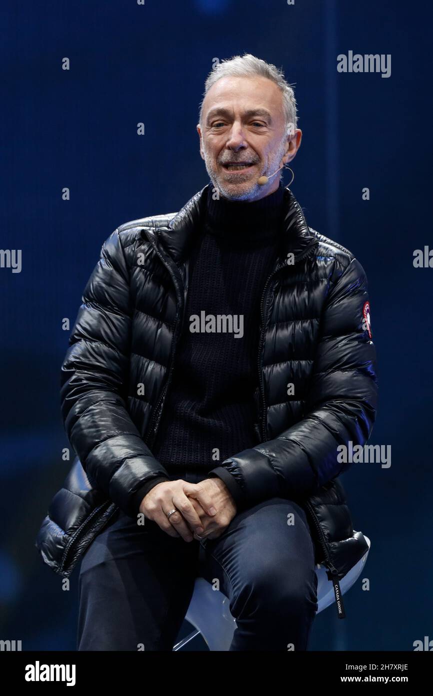 EICMA 2021 - Rho Fiera, Milan, Italy, November 25, 2021, Linus (Radio Deejay)  on the stage during One More Lap - News Stock Photo - Alamy