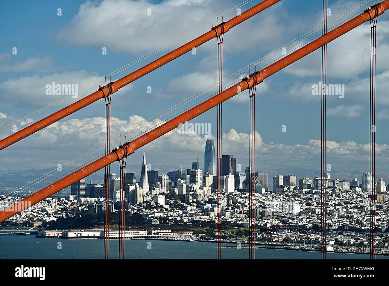 Views of San Francisco and the Golden Gate Bridge Stock Photo