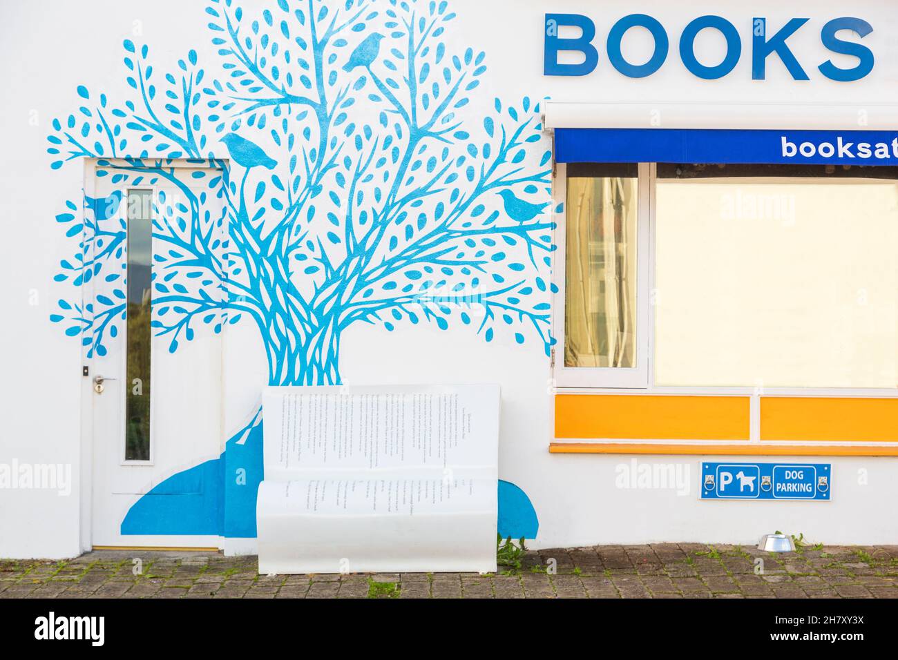 Bookstore, Louisburgh, County Mayo, Ireland Stock Photo