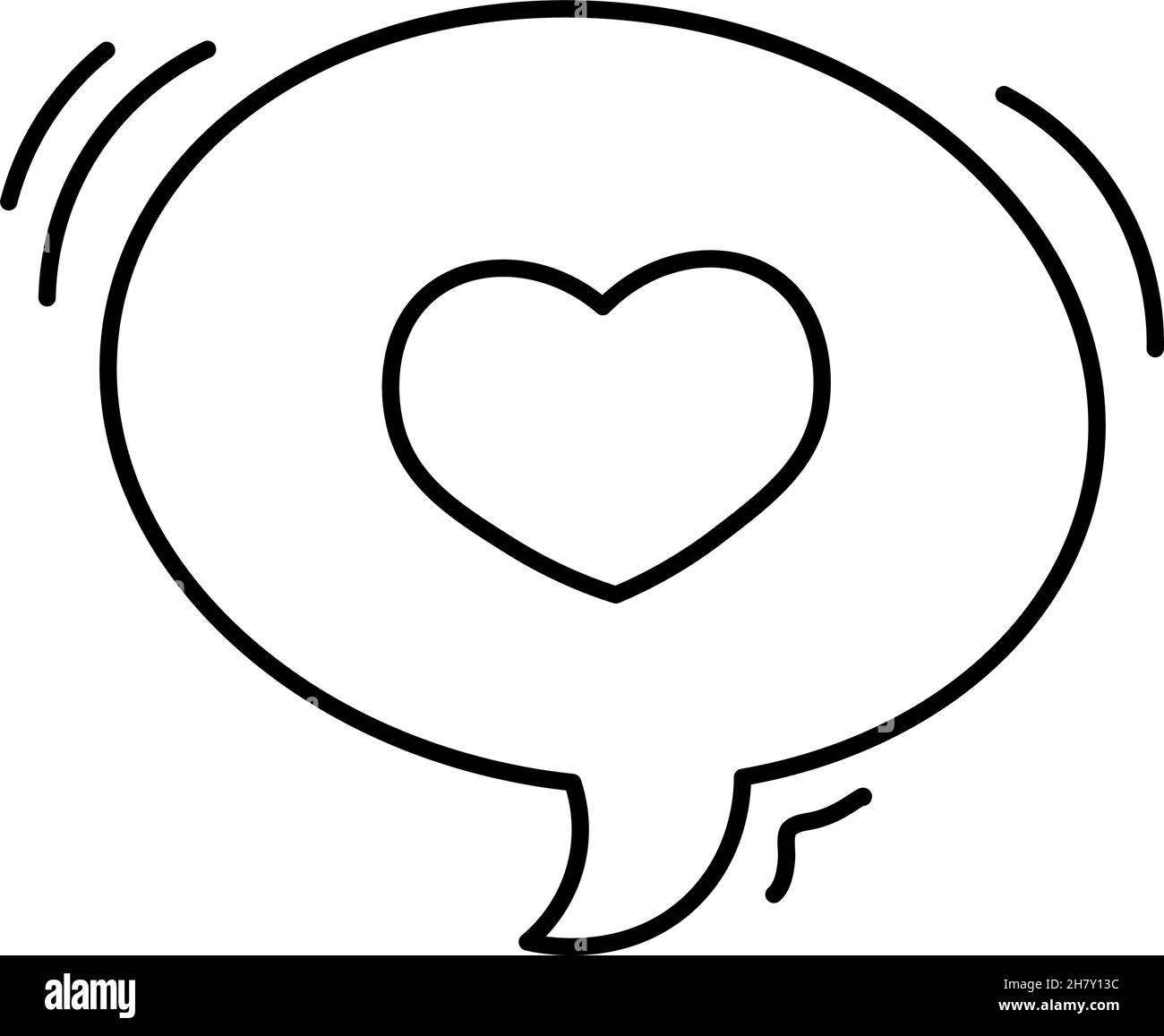 love heart in bubble Stock Vector