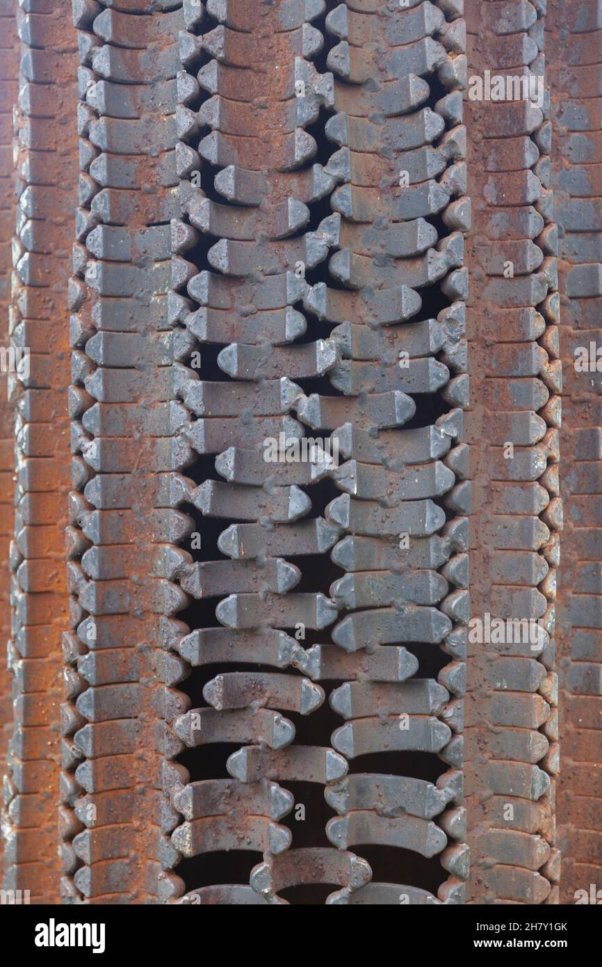 rusty abstract metal structure, metal parts texture Stock Photo