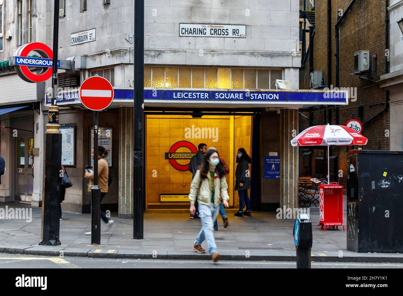 Leicester square station entrance hires stock photography and images