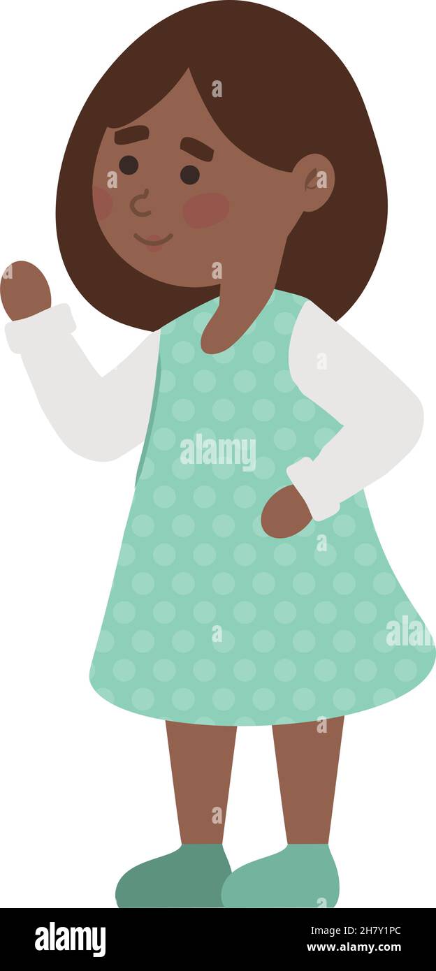 cute little girl Stock Vector Image & Art - Alamy