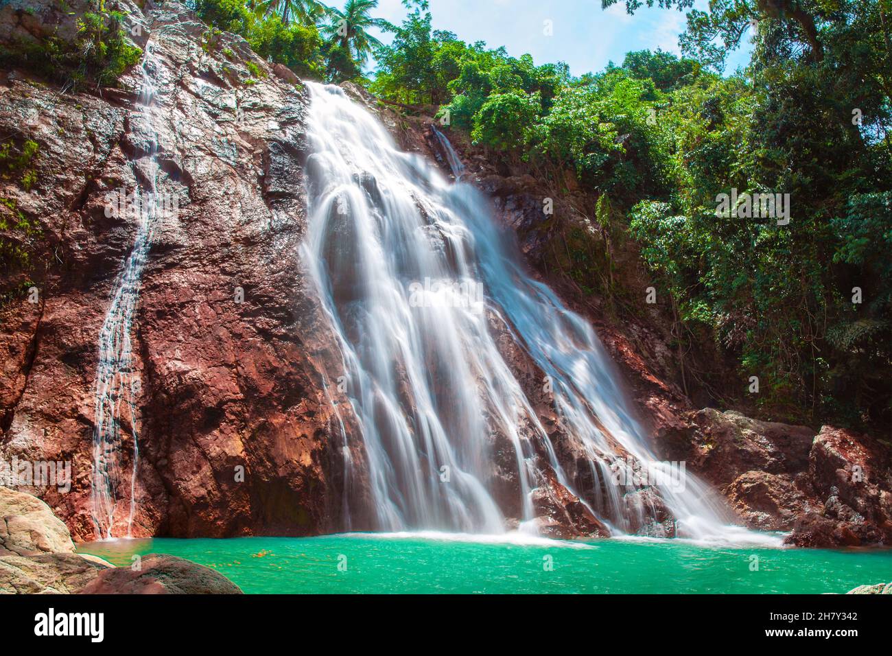 Na Muang 1 waterfall, Koh Samui, Thailand Stock Photo