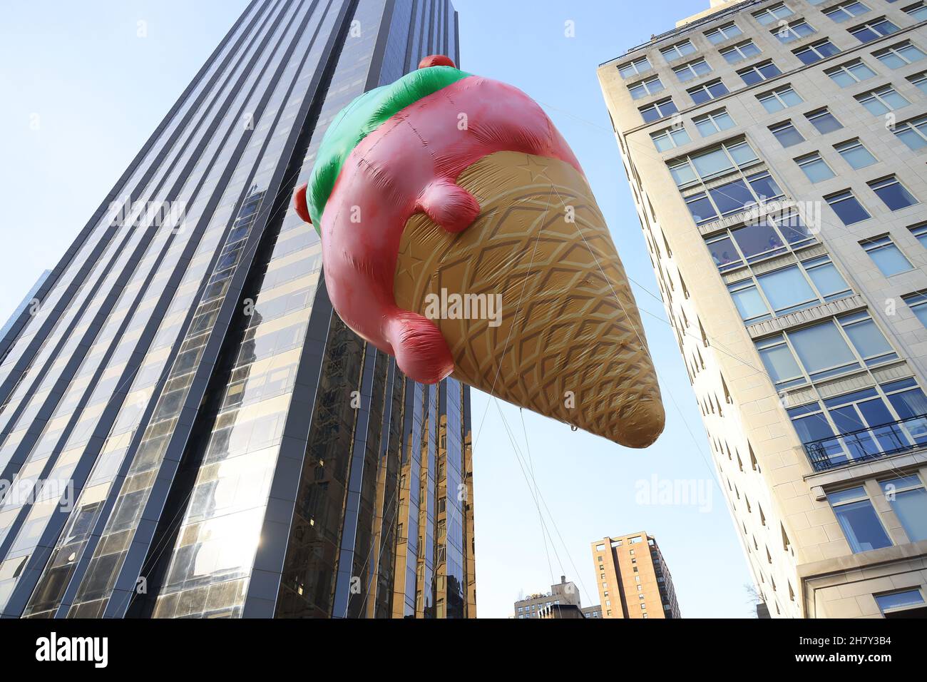 The Ice Cream Cone balloon sweetens the 95th Macy's Thanksgiving Day