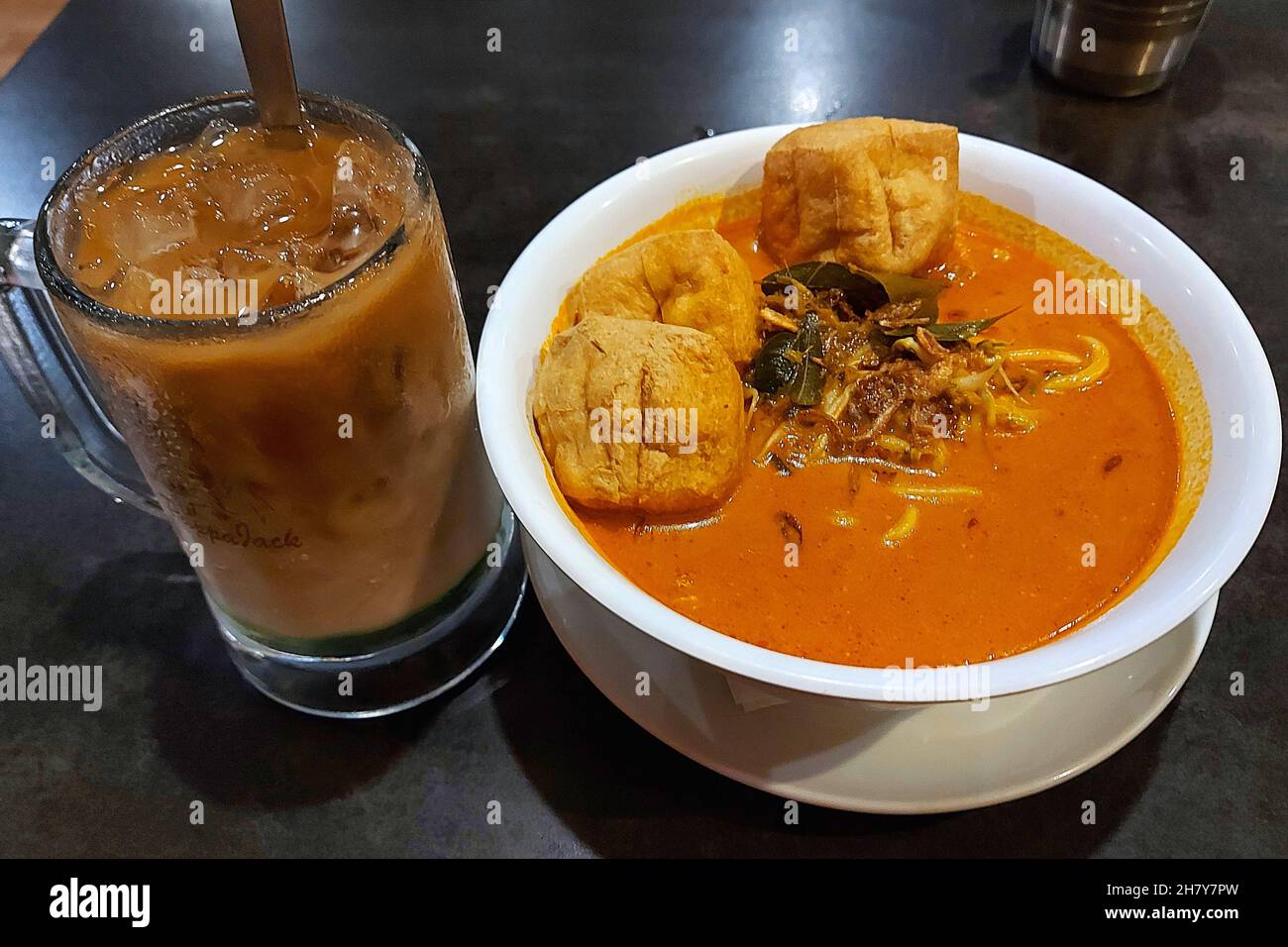 Mie Laksa Noodle, Malayan Food, Jakarta, Indonesia Stock Photo