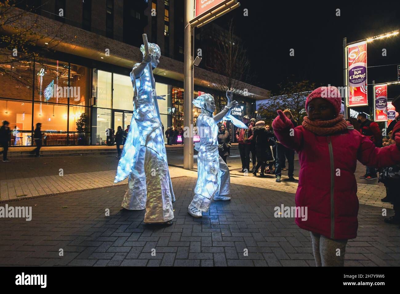 The annual winter lights have returned to Wembley with the tallest LED