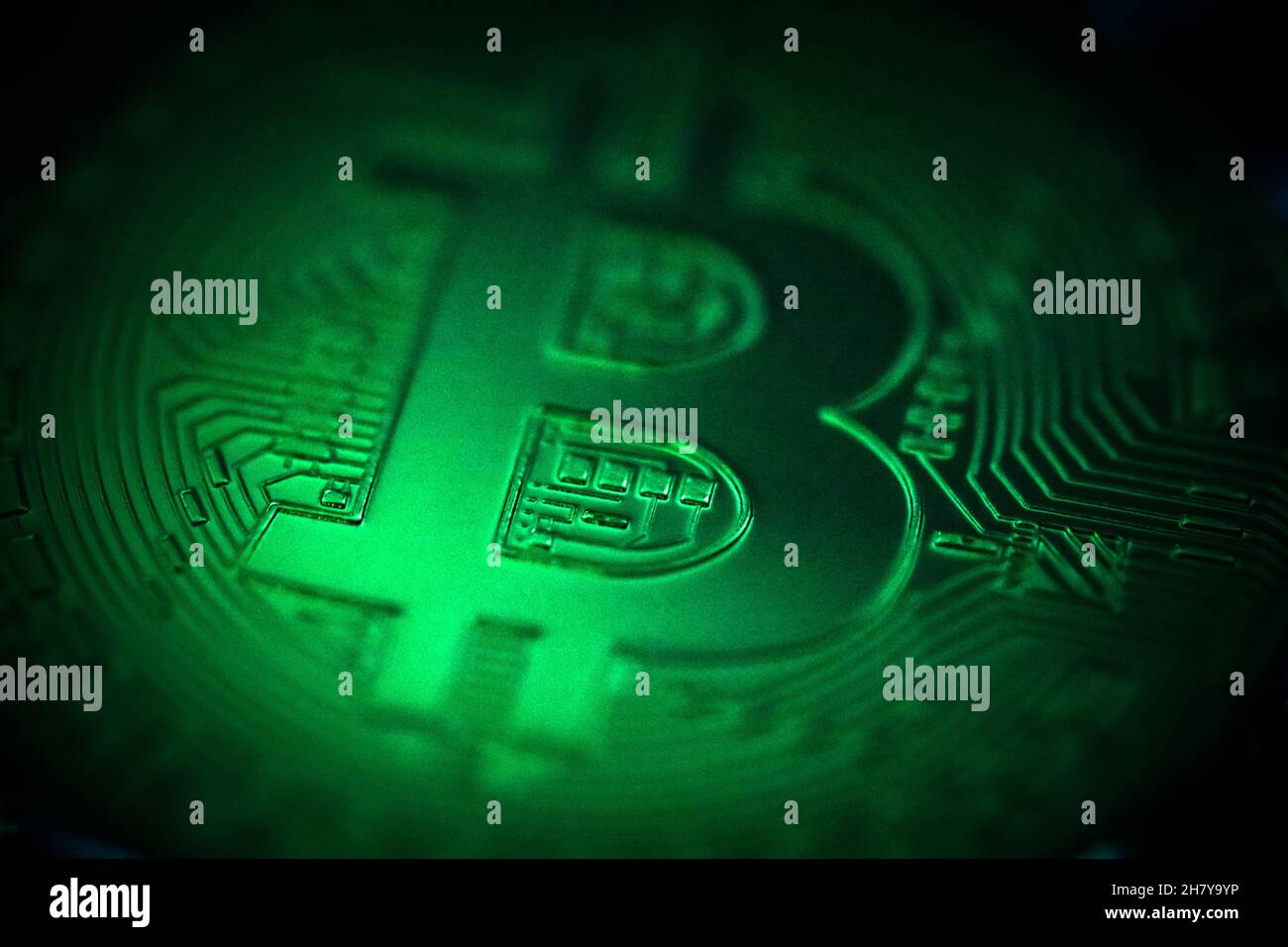 visual representation of Bitcoin cryptocurrency as a gold coin Stock ...