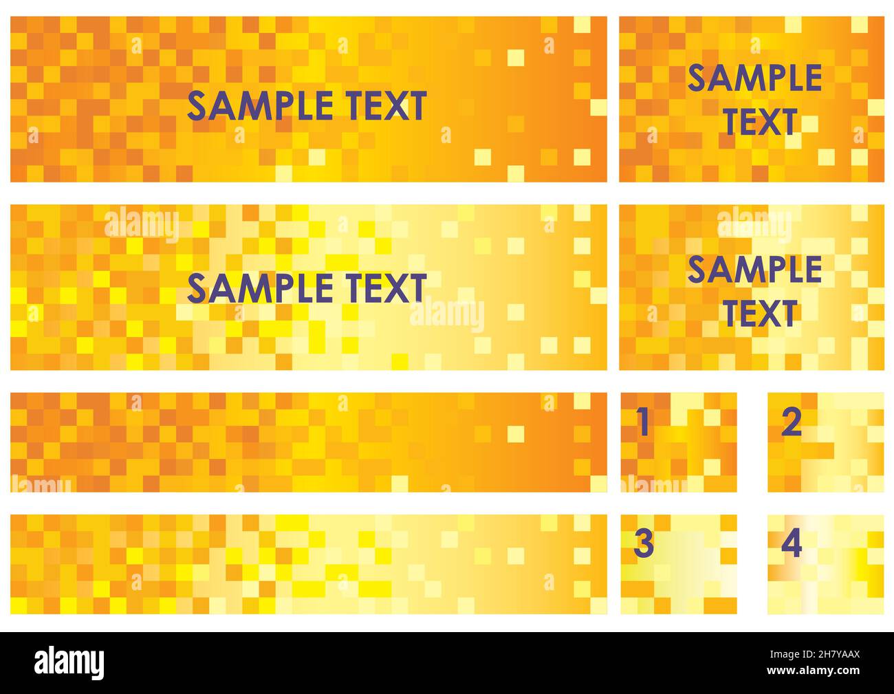 Polygon Texture Backgrounds Set Isolated On A White Background. Vector Illustration. Stock Vector