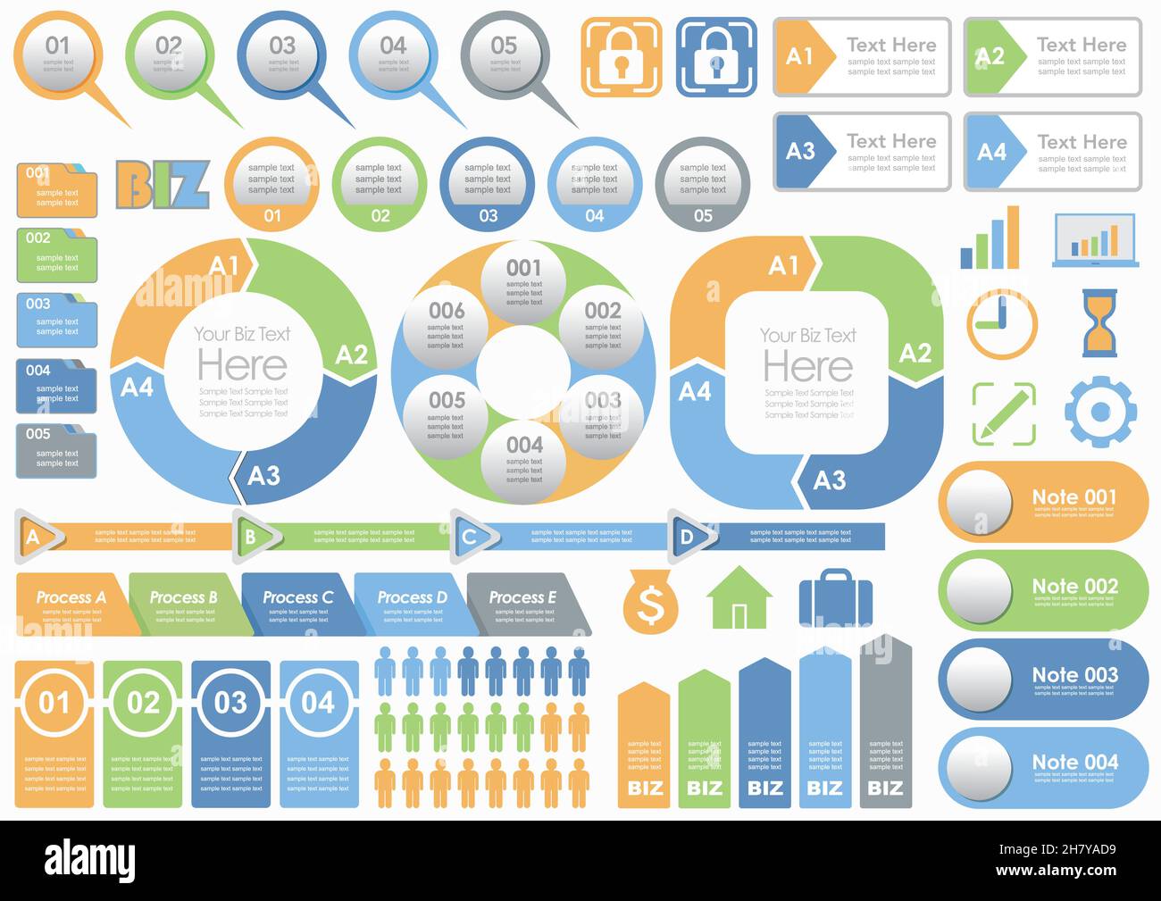 Set Of Business Info-graphics, Tags, And Icons Isolated On A White ...