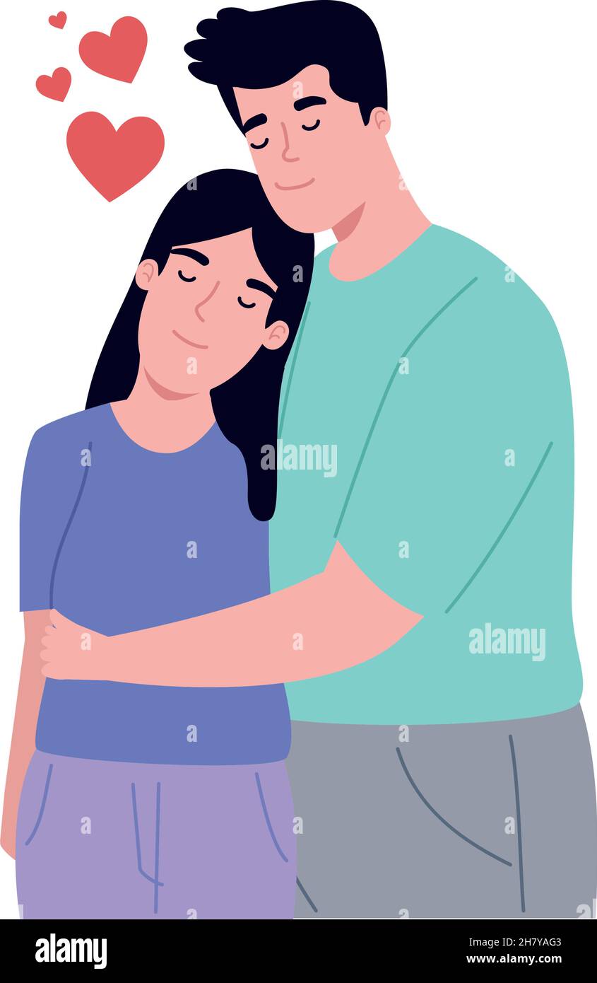 cute couple in love Stock Vector Image & Art - Alamy