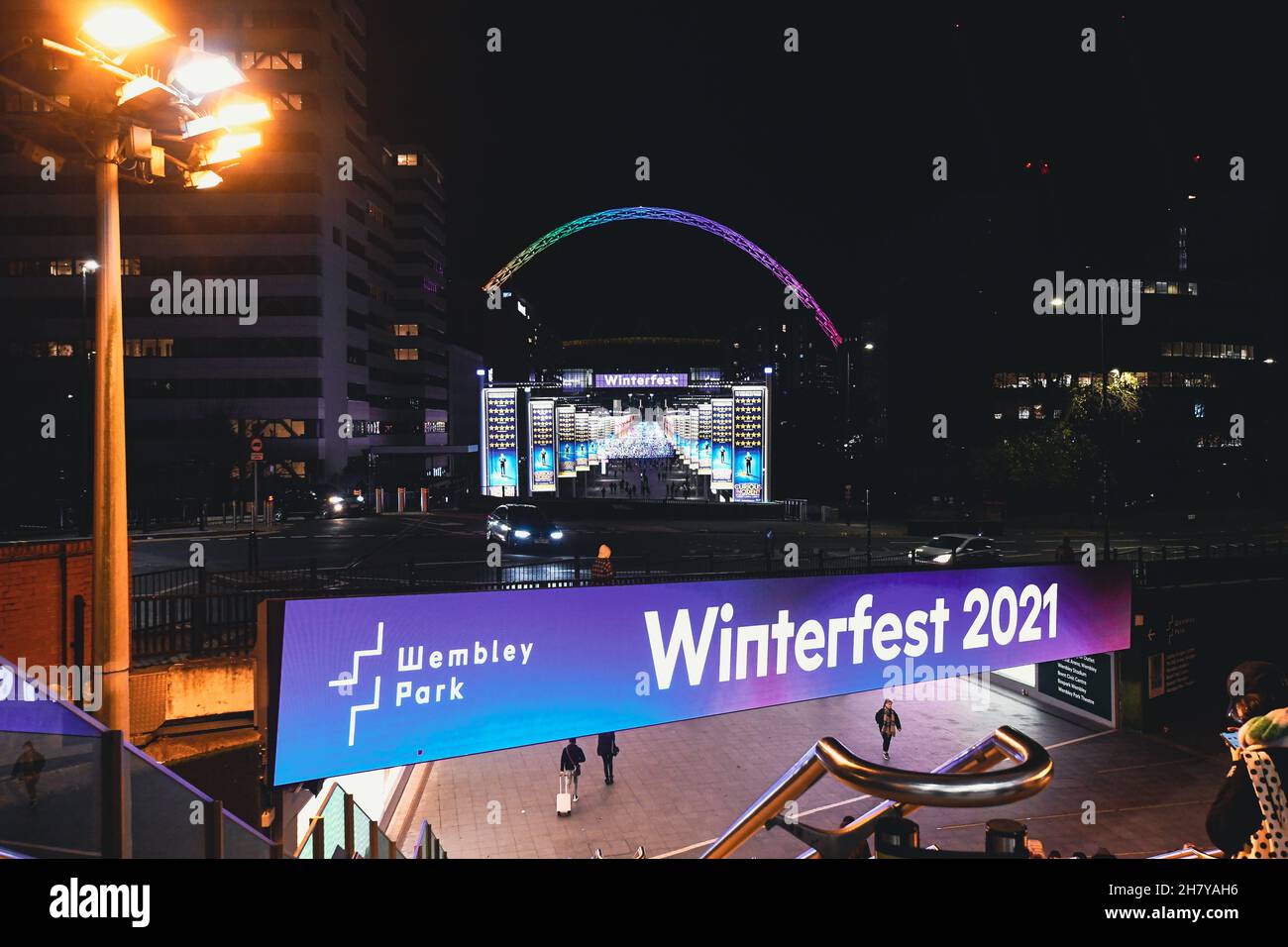 The annual winter lights have returned to Wembley with the tallest LED