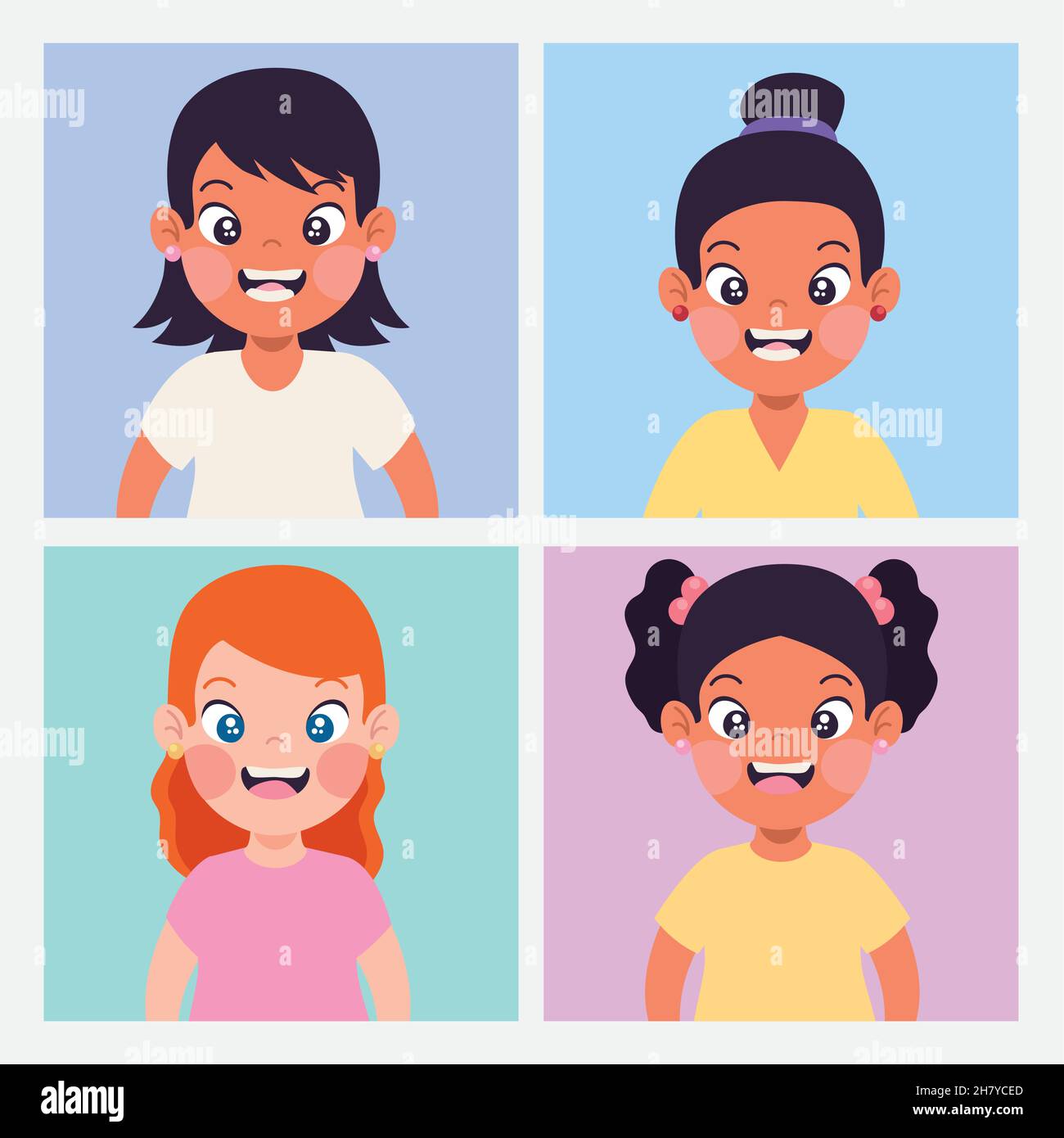 pictures of cute girls Stock Vector Image & Art - Alamy