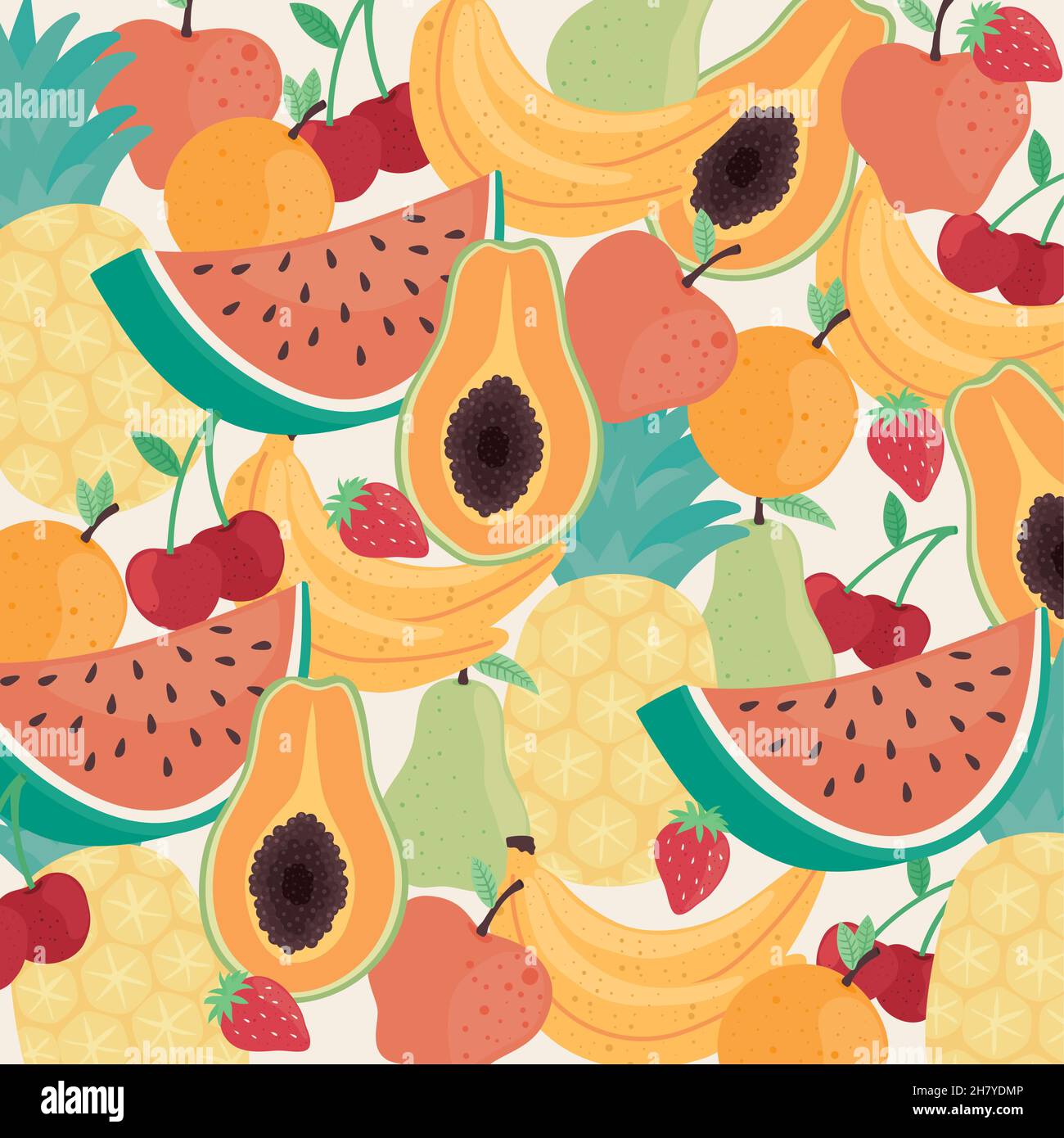 pattern of tropical fruits Stock Vector Image & Art - Alamy