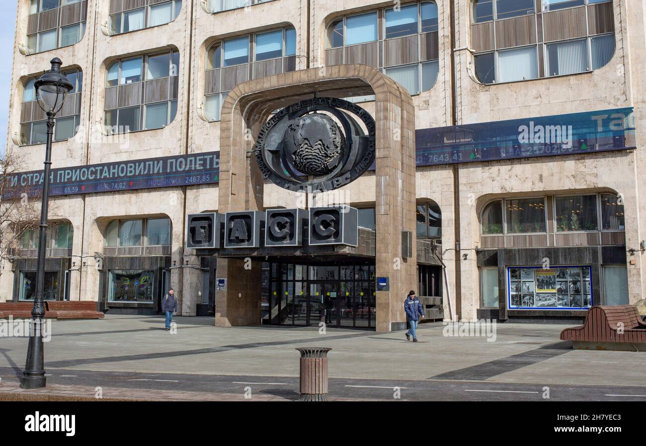 Russia, Tass news agency head office in Moscow Stock Photo - Alamy