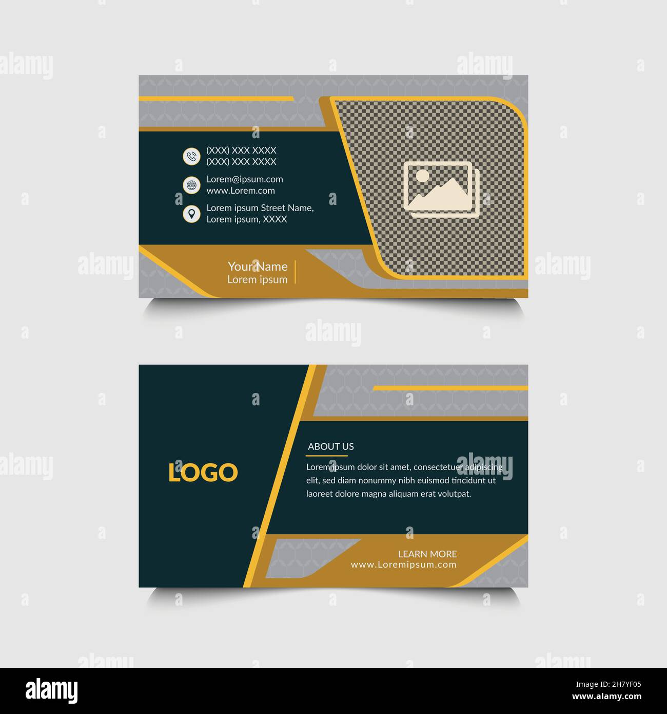 modern creative business card design template and vector business template design Stock Vector