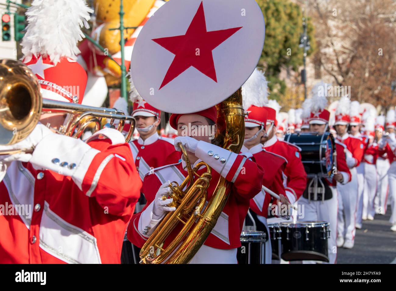 NEW YORK, NY NOVEMBER 25 Macy's Great American Marching Band perform