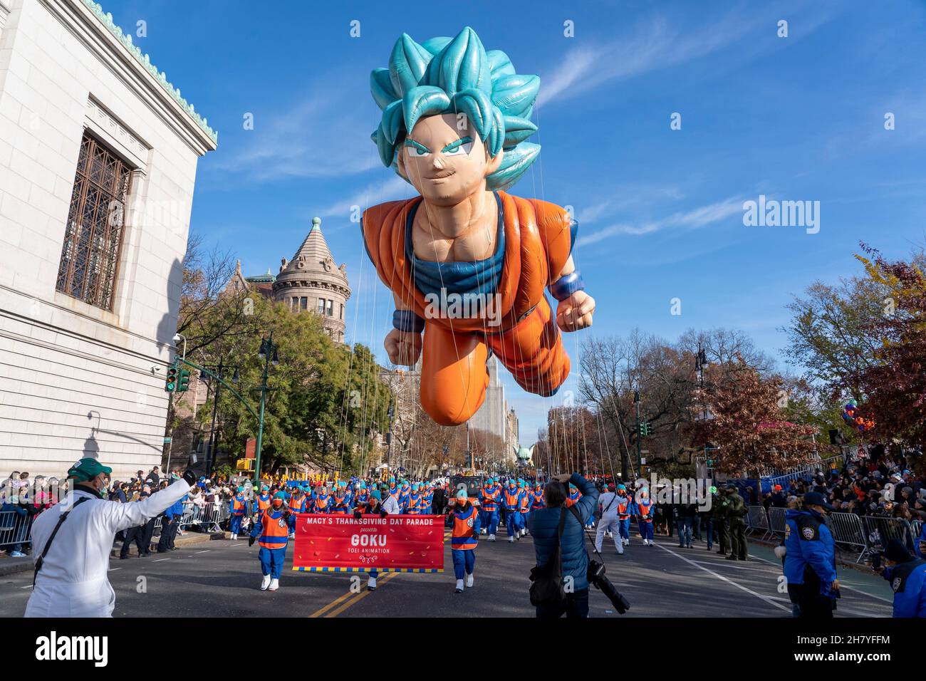 NEW YORK, NY - NOVEMBER 25: Goku balloon moves through the 95th