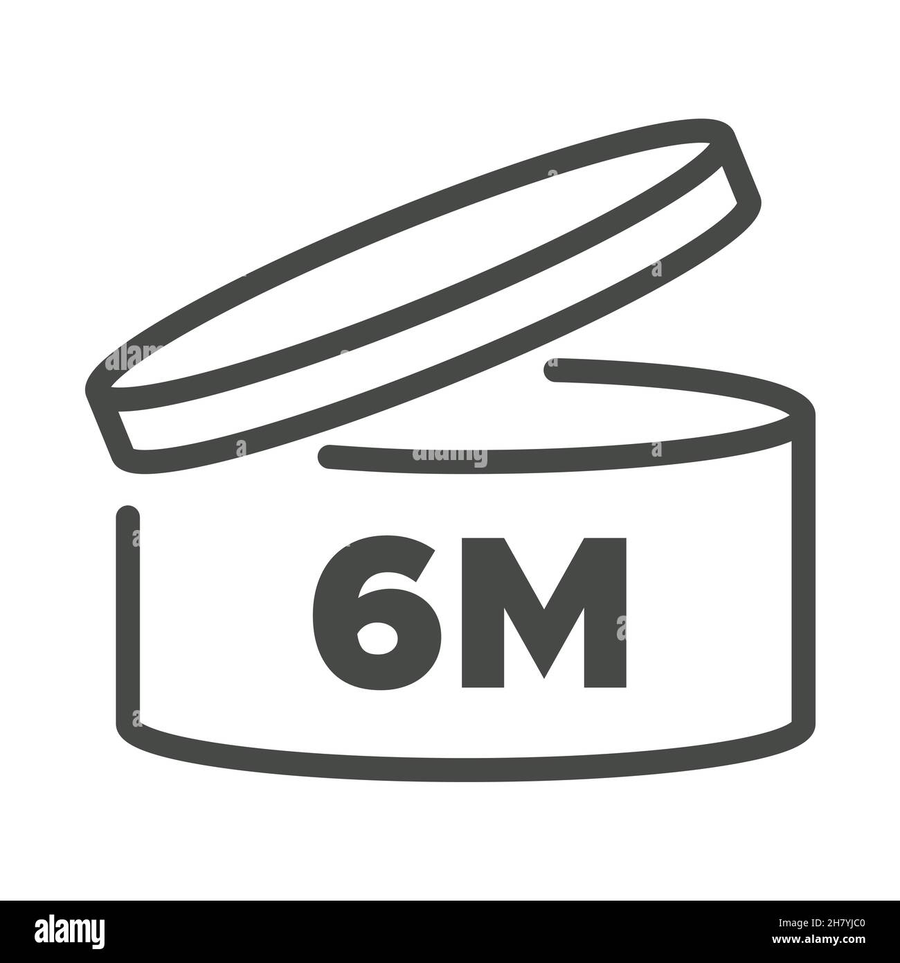 Pao vector symbol. Period after opening icon. Cosmetic open month life