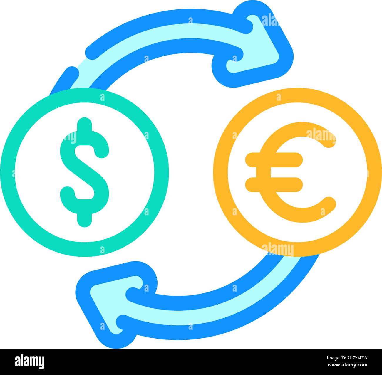 currency exchange color icon vector illustration Stock Vector Image ...