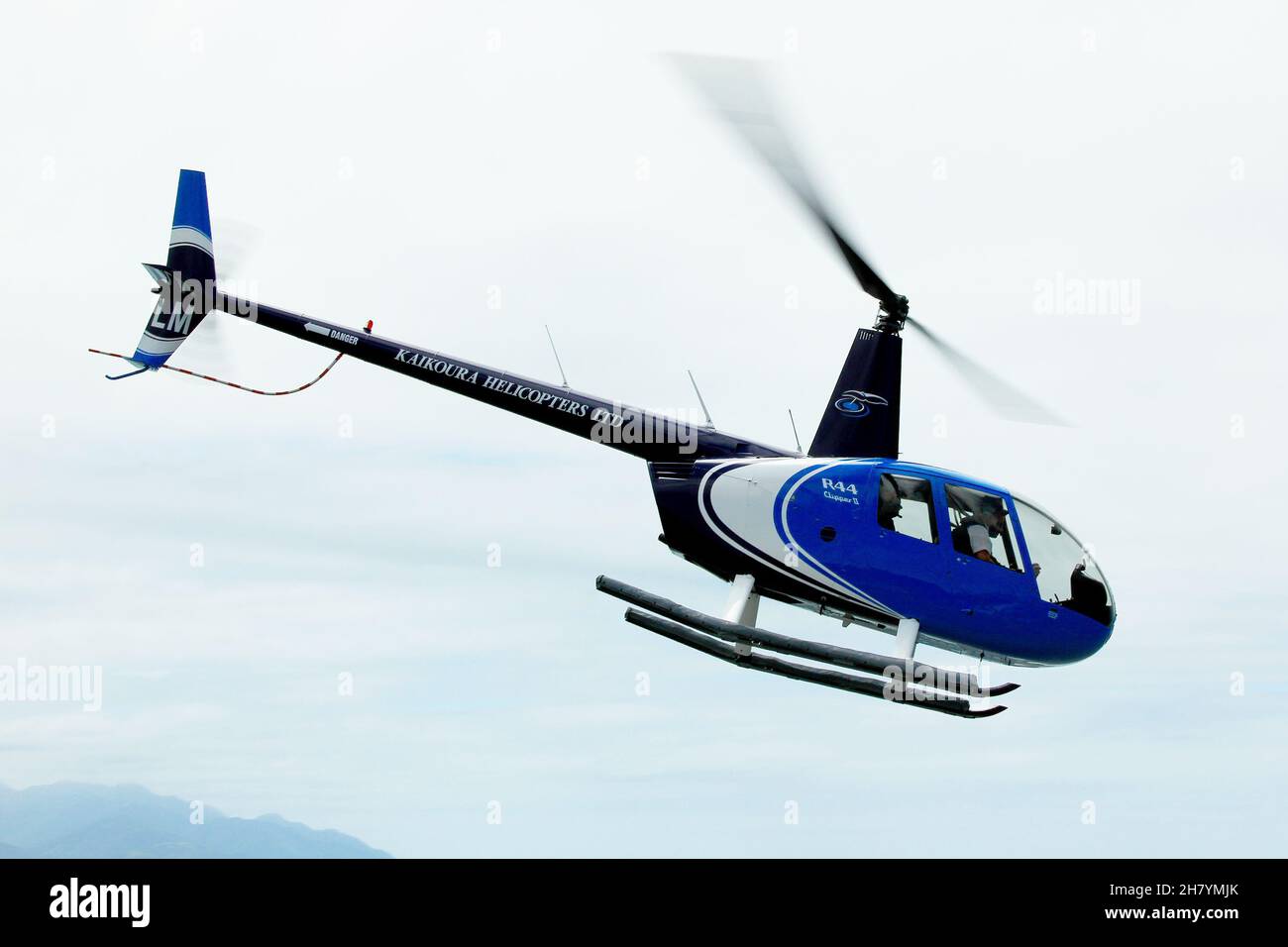 Robinson's R44 Raven Series Helicopter taking tourists to whale