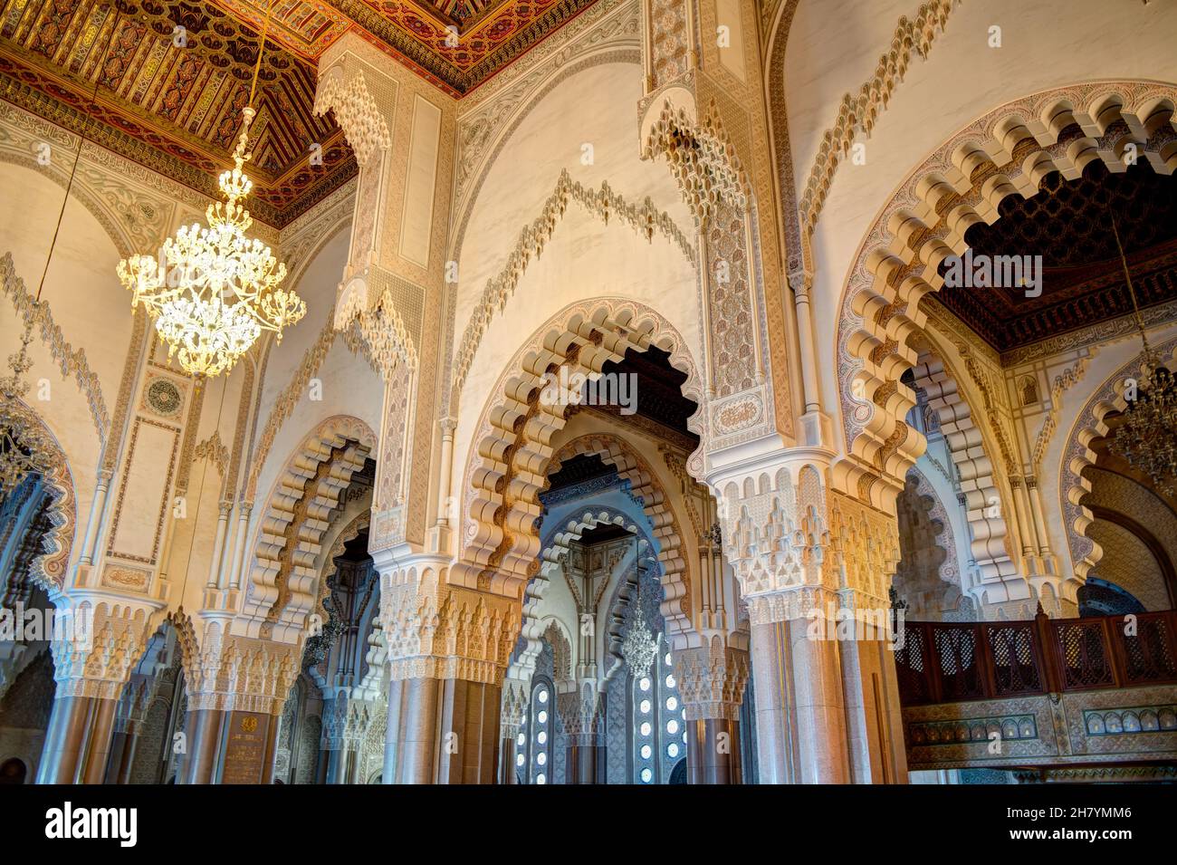 Hassan II mosque interior, Morocco Stock Photo - Alamy