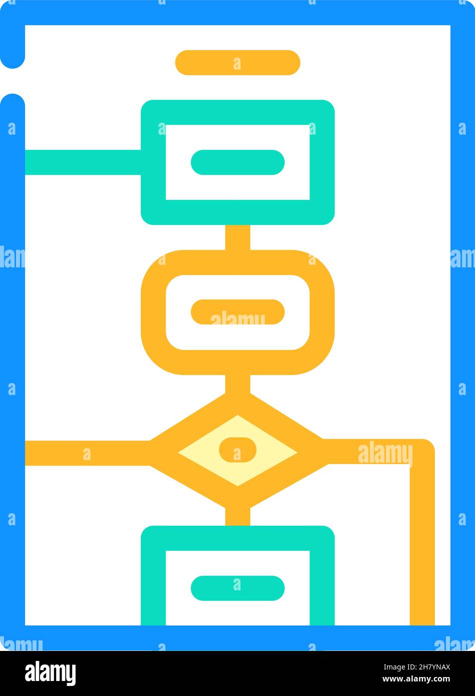 algorithm software data science color icon vector illustration Stock ...