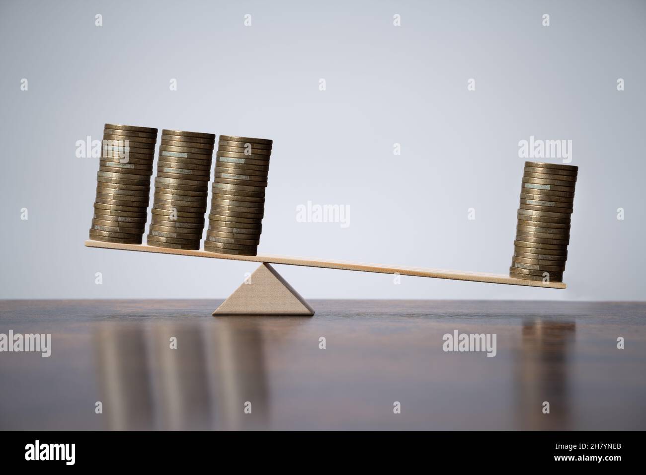 Money Leverage And Inflation Balance. Financial Concept Stock Photo